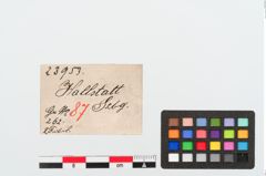 Etiketten zu Bronzekahnfibel (NHMW-PRAE-023953)